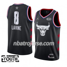 Barn Chicago Bulls Tröja Zach LaVine 8 2019 All-Star Jordan Brand Svart Swingman